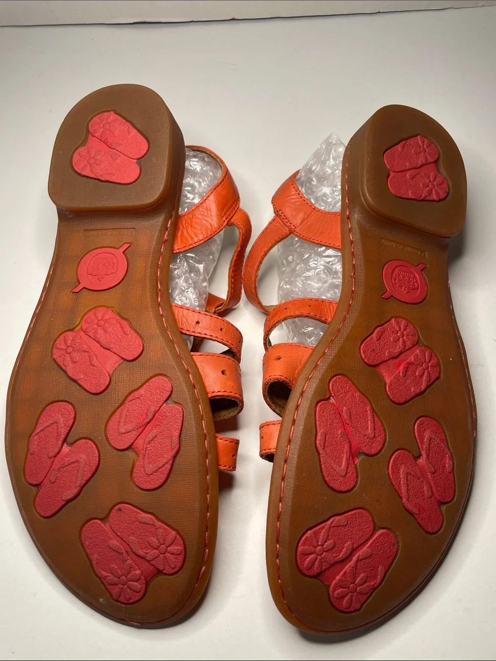 Borne Women's Size 9  Orange Multi‑Strap  Sandals   NWT